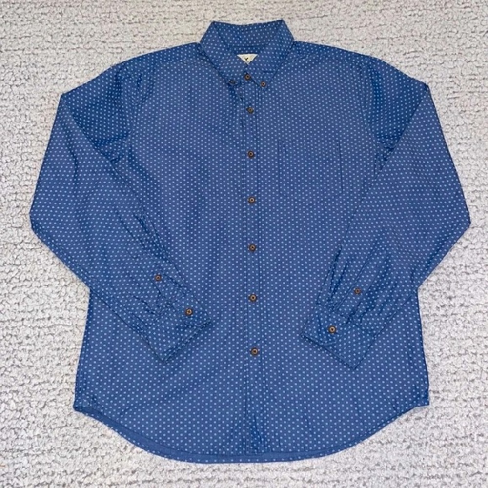 American Eagle Geo Print Patterned Button Down, Size L